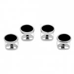 Silver and Onyx Oval Studs.JPG